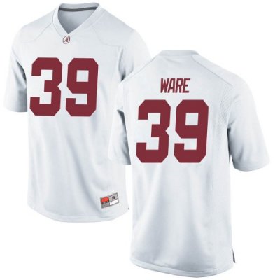 Men's Alabama Crimson Tide #39 Carson Ware White Game NCAA College Football Jersey 2403JPHT8